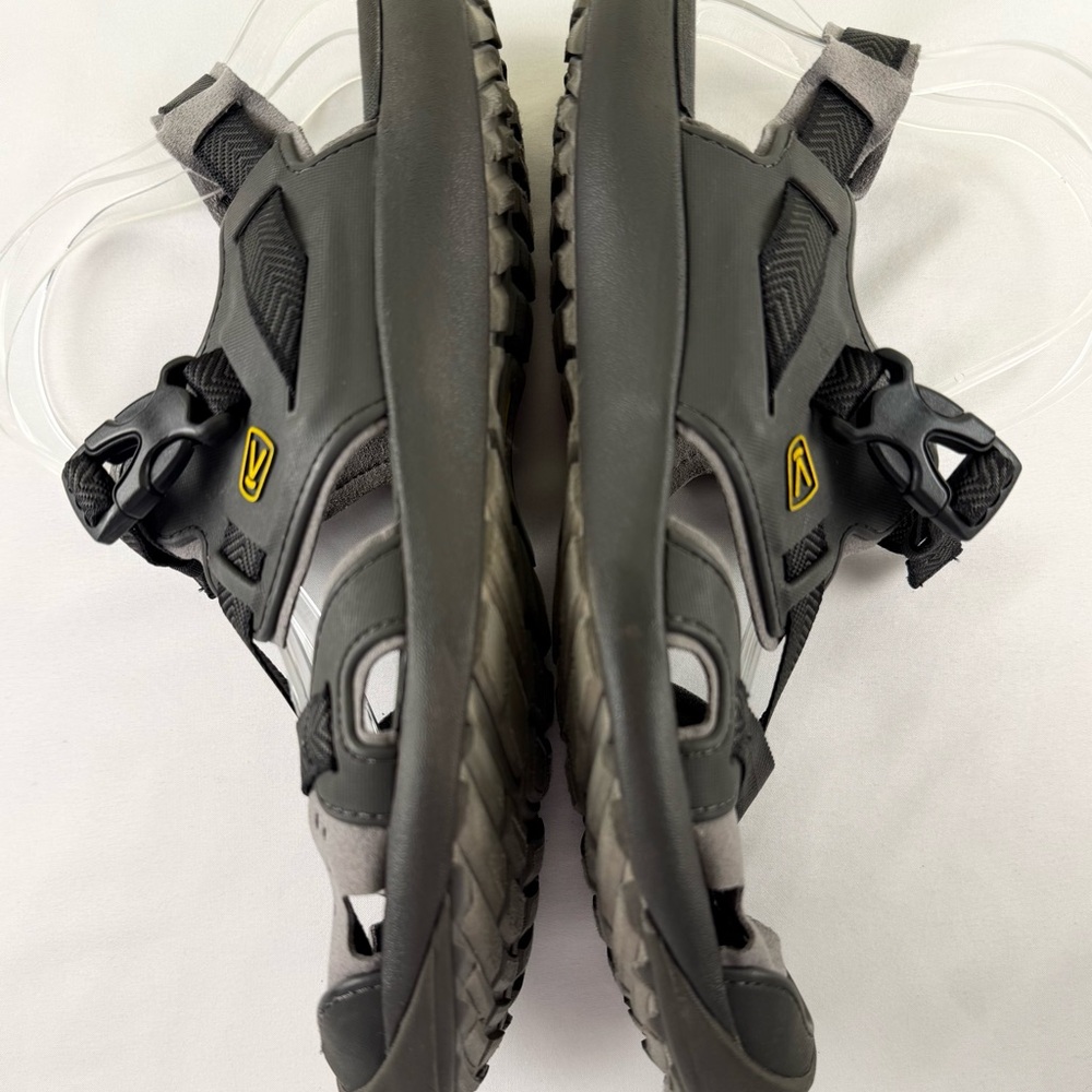 Keen Zerraport II Sport Sandals Men’s 10 Gray Black Hiking Water Shoes - Picture 7 of 10